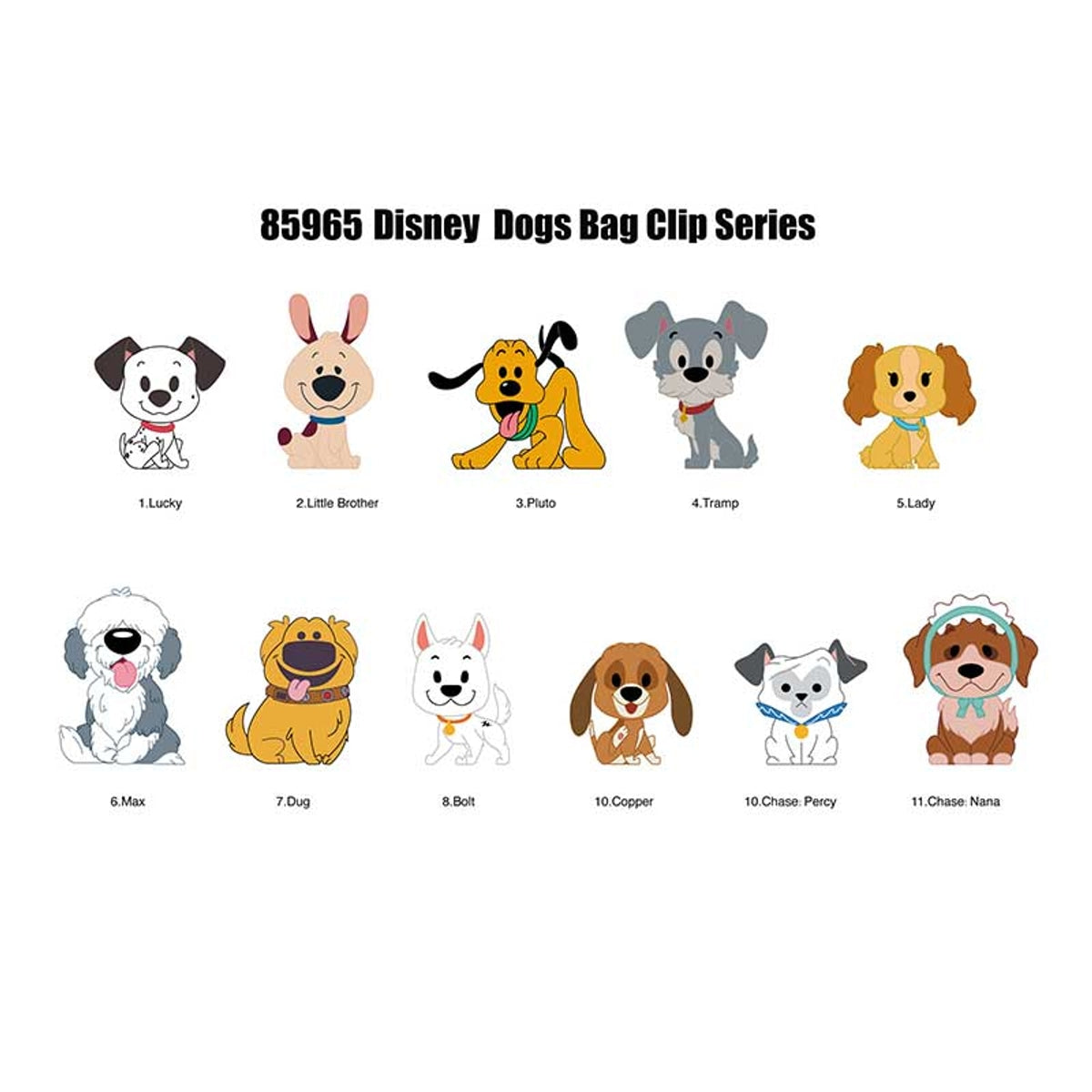 Disney Dogs Series 62 Mystery 3D Foam Bag Clip