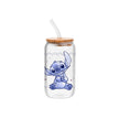 Disney Stitch 16oz Glass Tumbler w/ Bamboo Lid