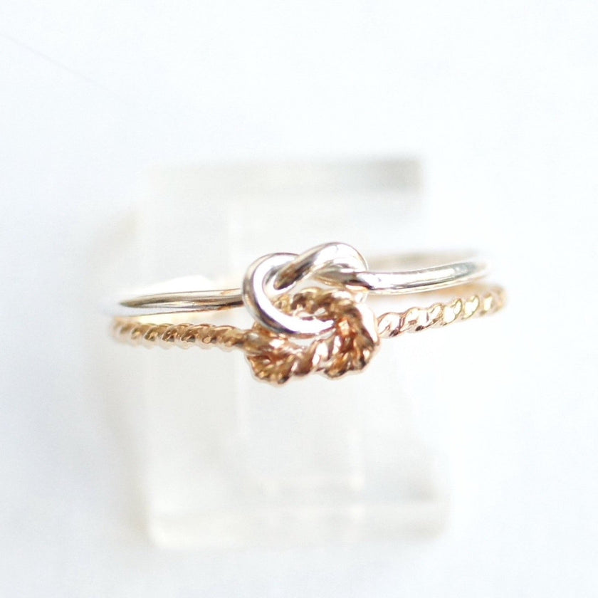 Double Knot Ring Mixed Metal