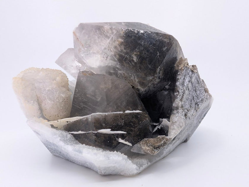 Dogtooth Calcite with Dendritic Inclusions and Sugar Sphalerite – Fujian, China