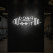 Don't Quit With Barbell Neon Sign