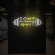 Don't Quit With Barbell Neon Sign
