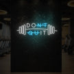 Don't Quit With Barbell Neon Sign