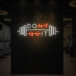 Don't Quit With Barbell Neon Sign