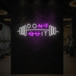 Don't Quit With Barbell Neon Sign