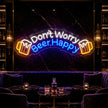 Don't Worry Beer Happy Neon Sign