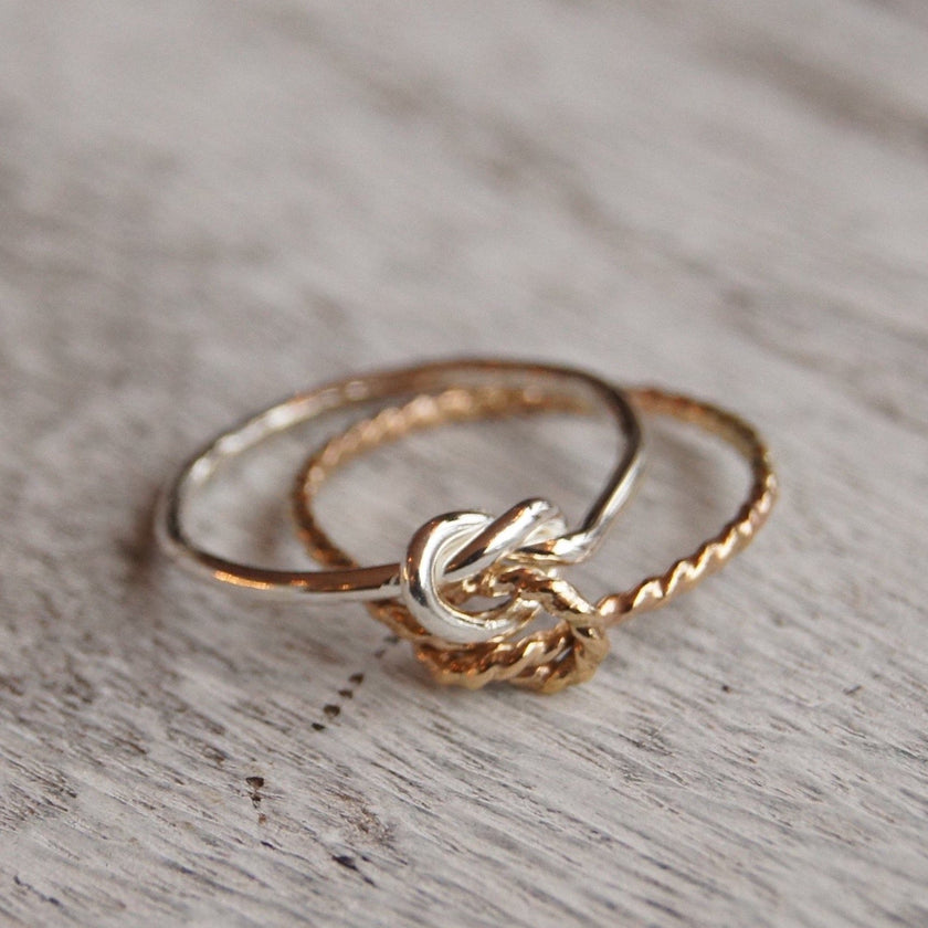 Double Knot Ring Mixed Metal