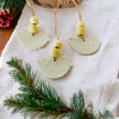 Dove Christmas Ornament Handmade from Clay & Nova Scotia Beach Sand