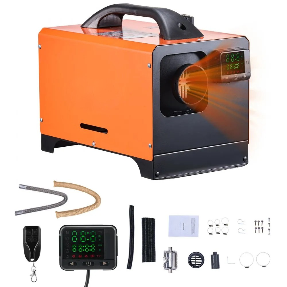 8KW Diesel Air Heater 12V-24V with Remote Control and Square Color Display