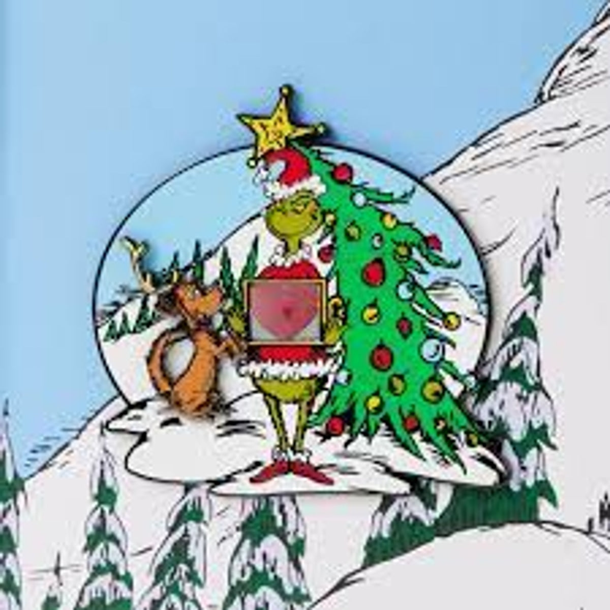 Dr Seuss Grinch Lenticulalr Heart 3