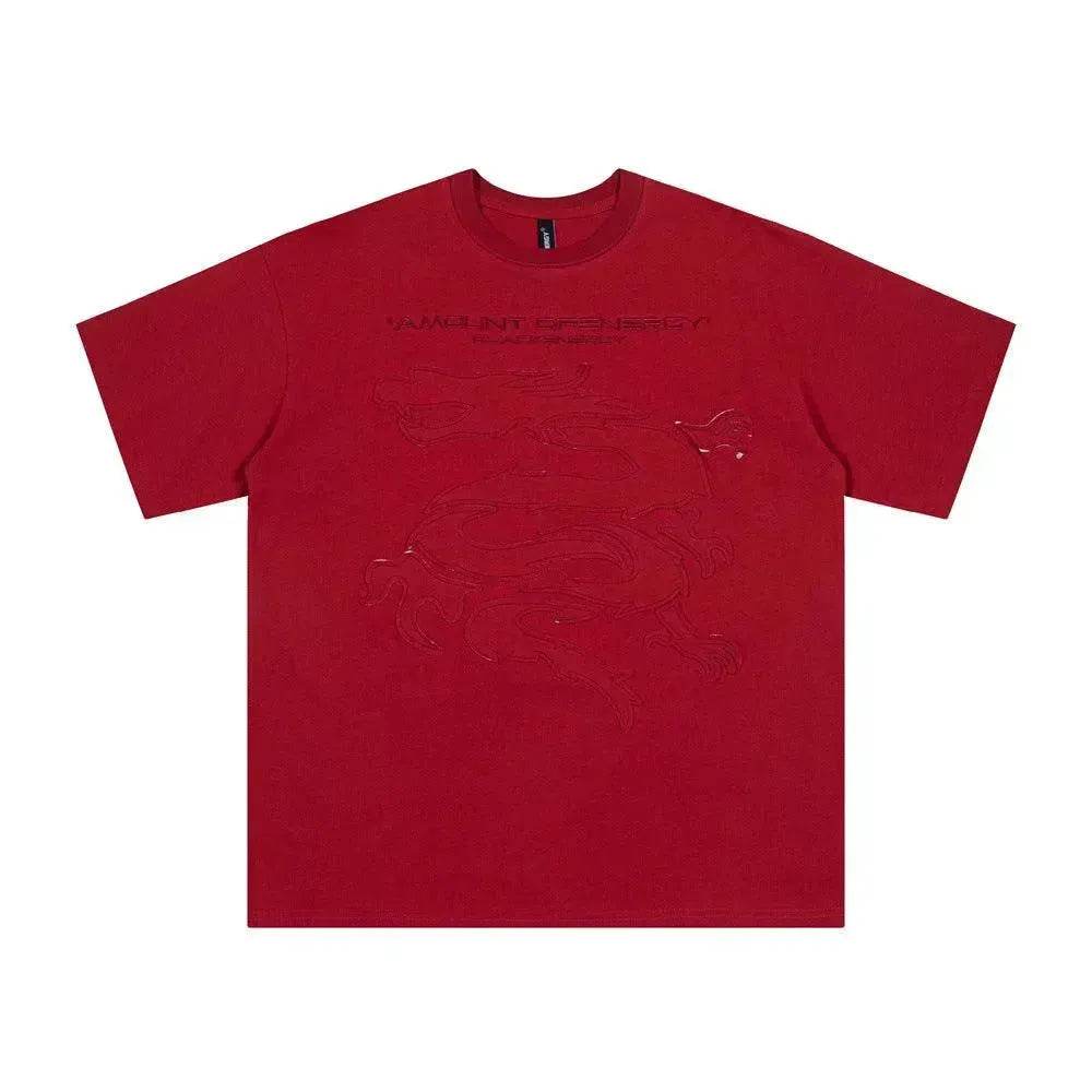 Dragon Paste Cloth Embroidery Short Sleeve