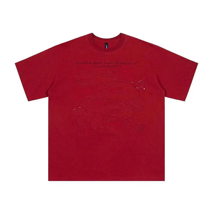 Dragon Paste Cloth Embroidery Short Sleeve