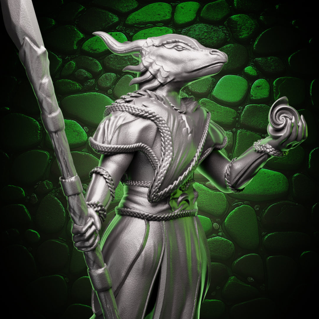 Dragonborn Sorceress | Staff & Cantrip | 5e
