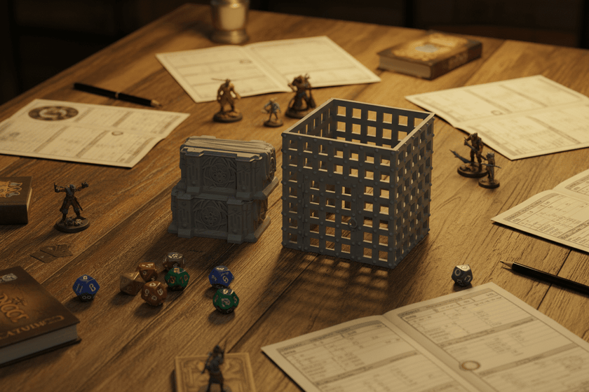 28mm Dungeon Scatter Terrain – Crates, Barrels, Altars, Coffins