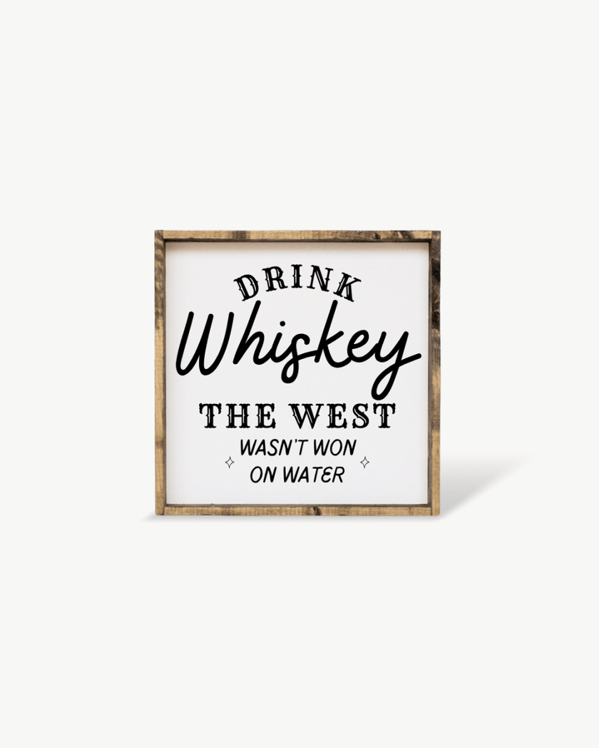 Drink Whiskey Wood Sign