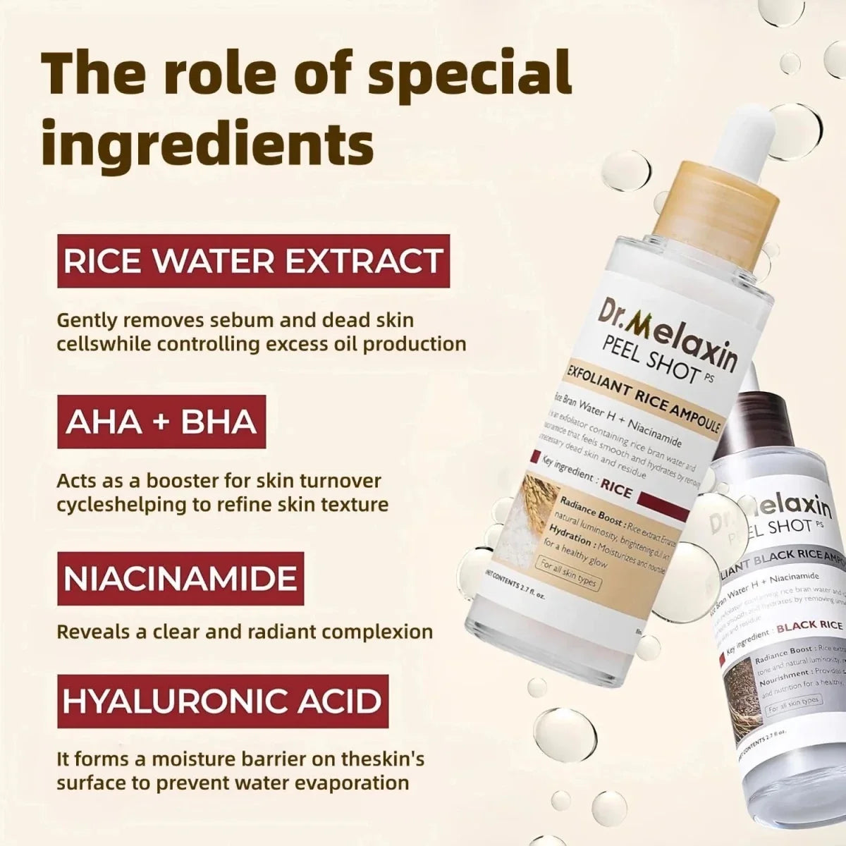 Dr.Melaxin Peel Shot Exfoliating White Rice Ampoule 80ml