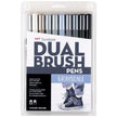 Tombow - Dual Brush Pen Art Markers: Greyscale - 10-Pack