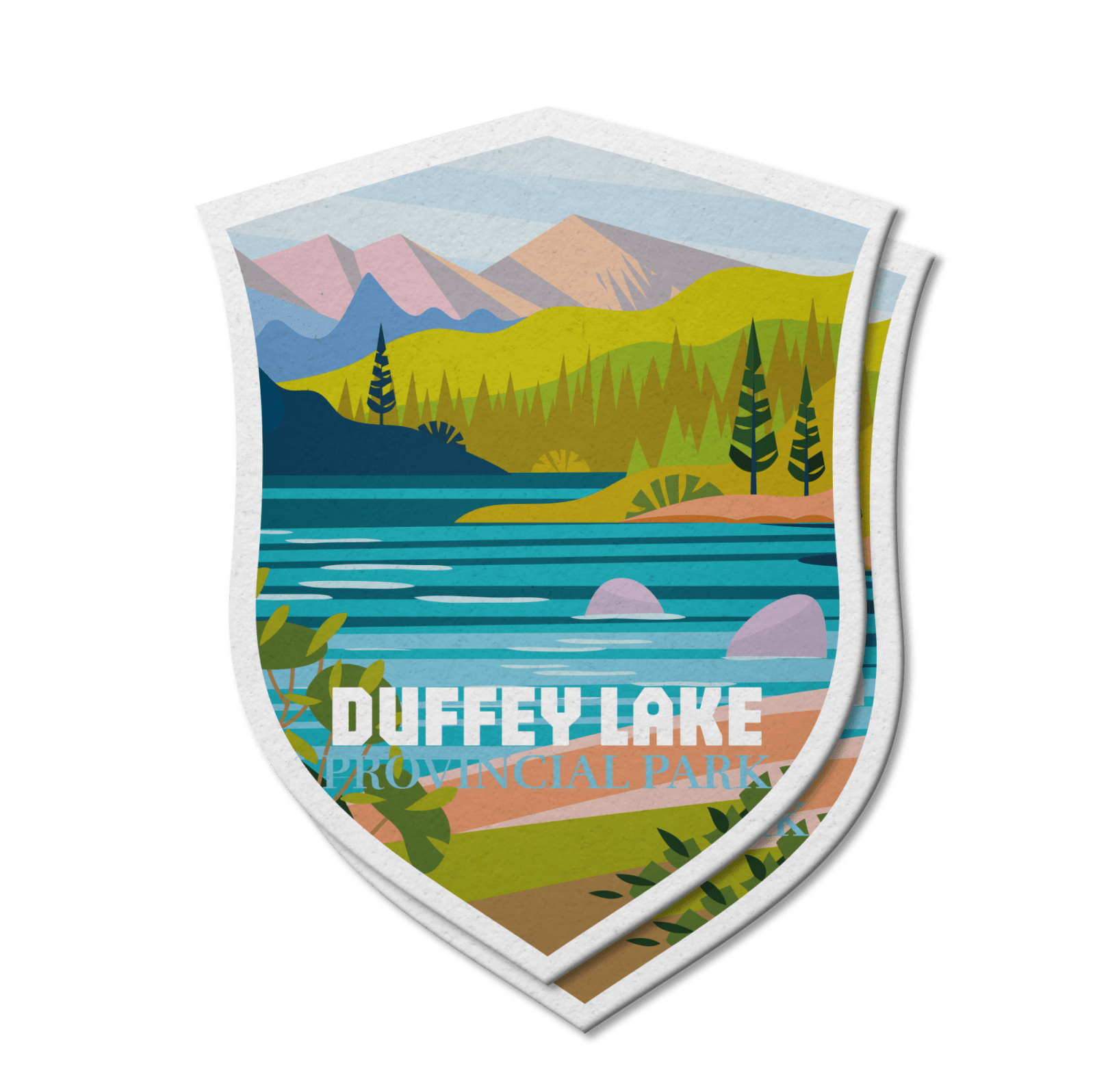 Duffey Lake British Columbia Provincial Park Waterproof Vinyl Sticker, Canada Parks