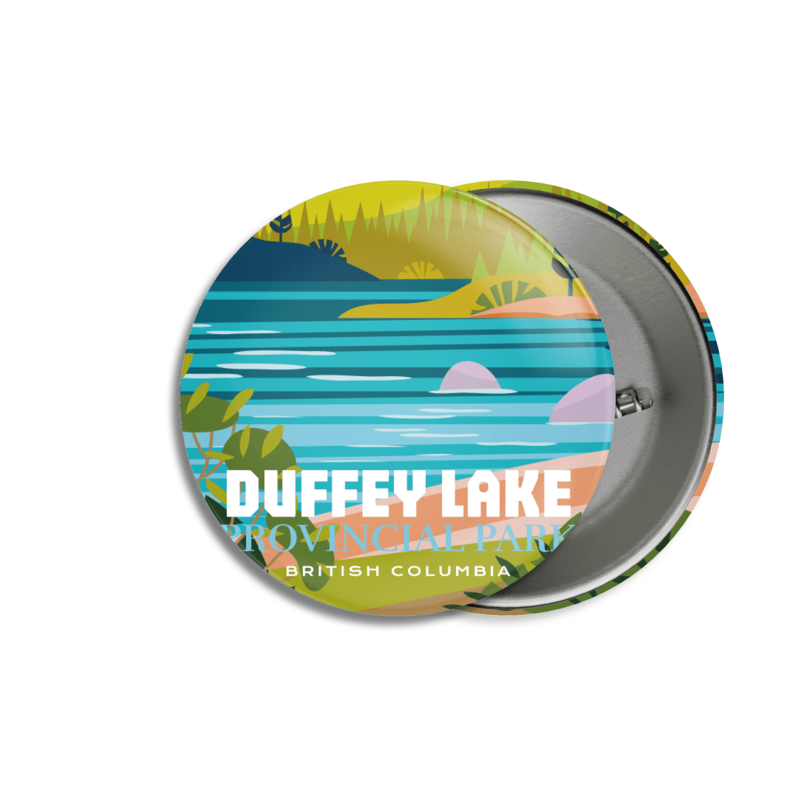Duffey Lake Provincial Park of British Columbia Pinback Button, Canada Parks