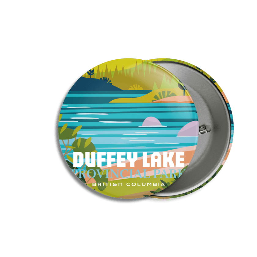 Duffey Lake Provincial Park of British Columbia Pinback Button, Canada Parks