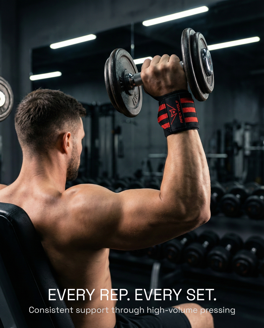 Battle Wrap Wrist Straps (Pair) - Red