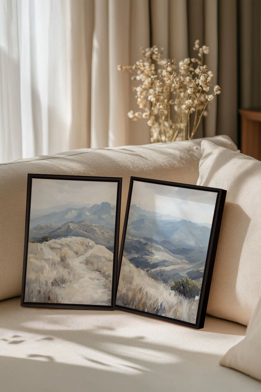 ECLIPSED VALLEYS DUO (2 Oeuvres sur toile étirée)