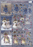 Dufex Metallic 3D Assorted Precut Sheets-Winter Children-16 SHEETS
