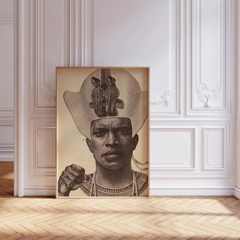E. Harper Johnson - Piankhy the Great, Plate 9 | PRINT ‚Äì Majestic African Warrior King (Framed & Unframed Available)