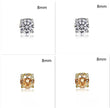 Unisex Zircon Magnetic Ear Clip – No Piercing Rhinestone Stud Earring in 6mm & 8mm