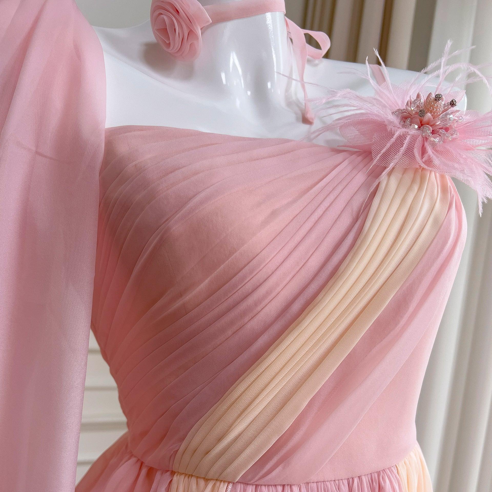 French Minority Three-dimensional Flower Sling Birthday Dinner Dress