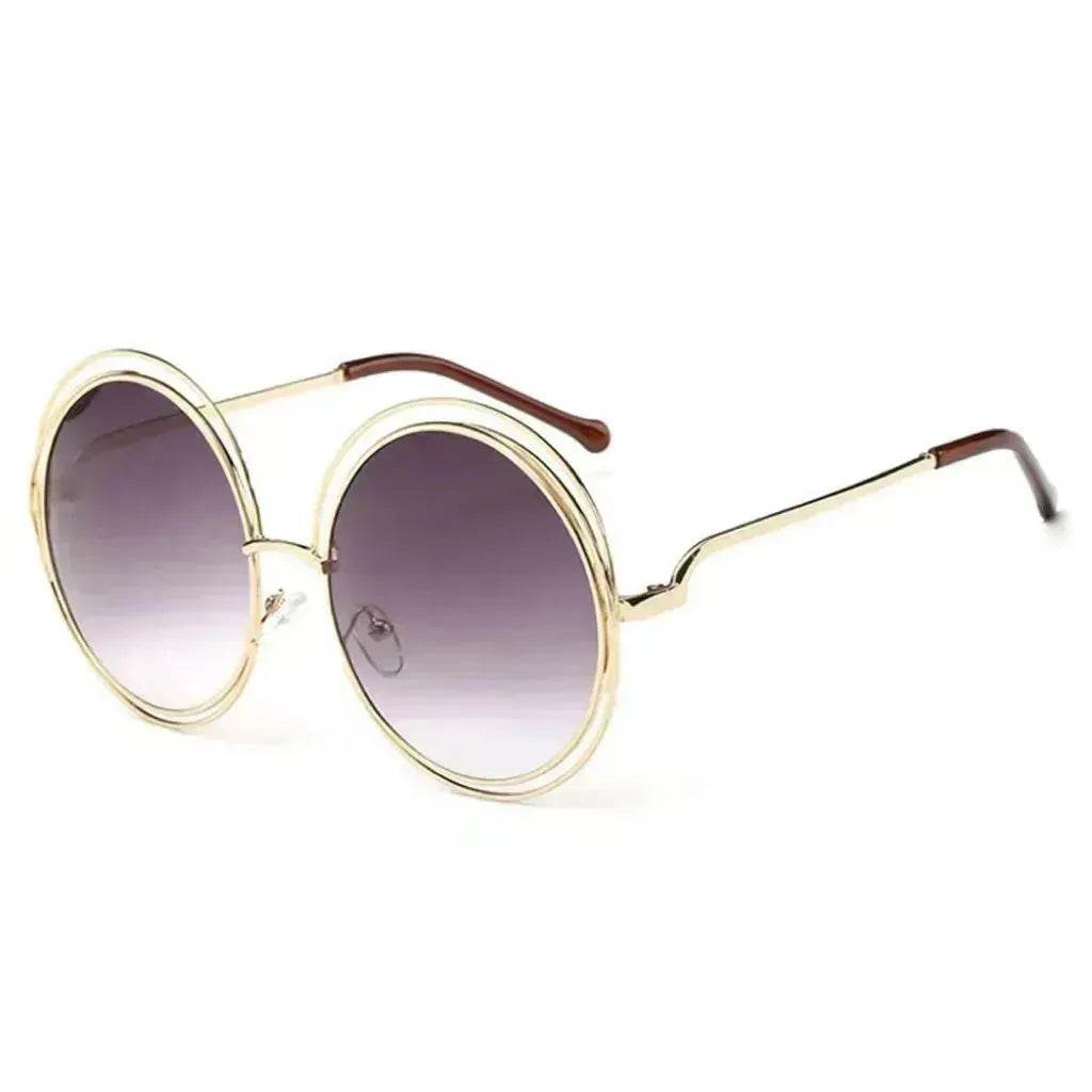 Large Frame Round Frame Unisex Sun Glasses True Film Ink Mirror Flat Light Mirror