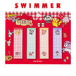 Pokemon Center SWIMMER Henteko Cute Sticky Note Set (Pokémon Center Japan)