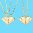 Creative Magnet Love Necklace 2pcs Heart-broken Shape Necklace Men And Women Personalized Jewelry For Valentine's Day