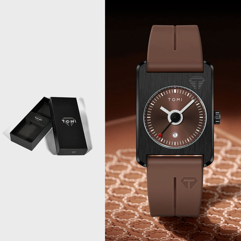 Square Calendar Watch for Men & Women – Sporty Quartz Wristwatch