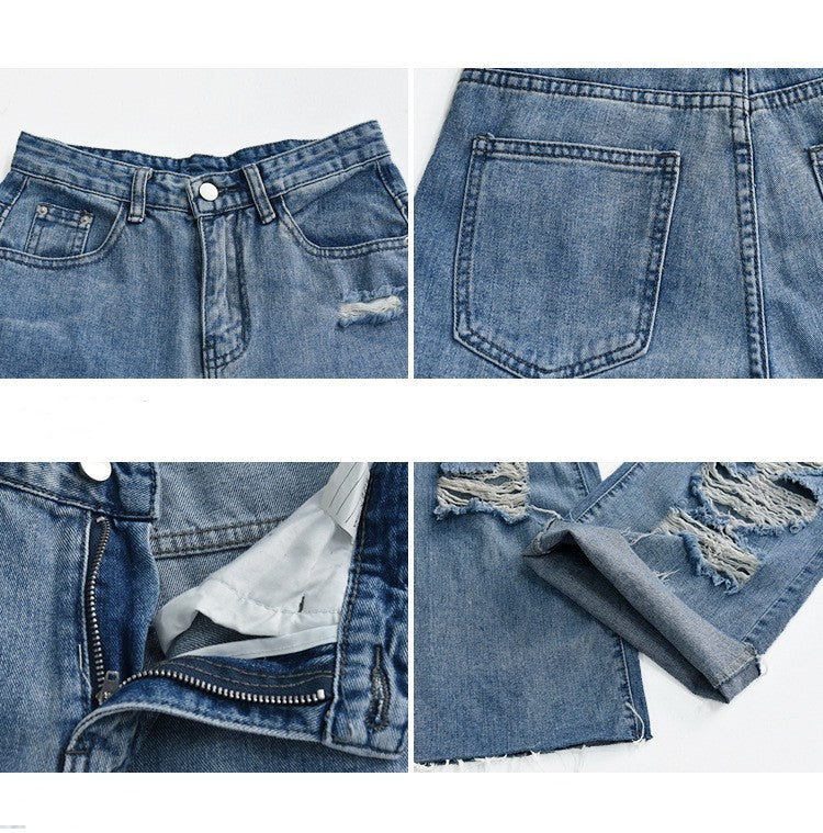 Women's High Waist Wide Leg Denim Jeans – Slim Mopping Flare Trousers Canada USA (S–2XL)