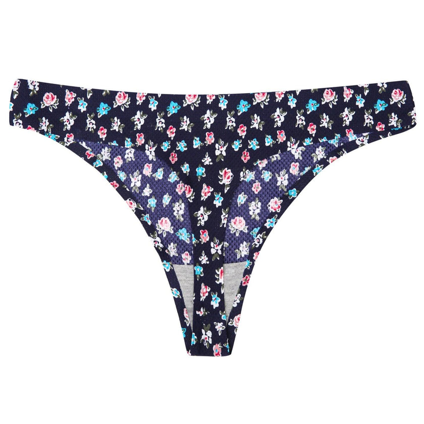 Women's Seamless Floral Print Low-Waist Briefs No-Trace Breathable