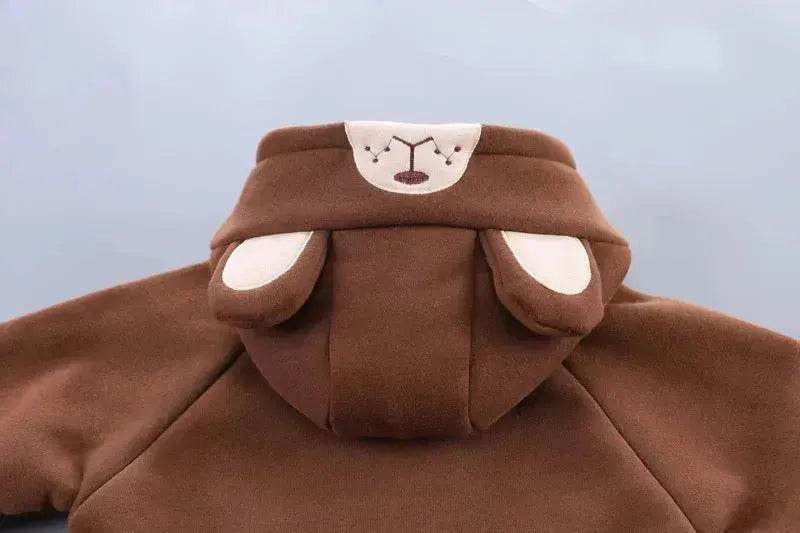 Boys' Suit Autumn Fashionable Fleece-lined Three-piece Set Baby Winter Fashionable Clothing