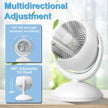 Portable Desk Fan Rechargeable Oscillating Tilting Fan With 4 Speeds 360 Degree