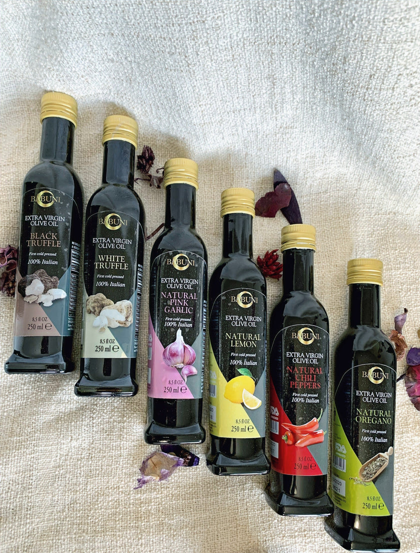 6 Flavored Oil Set (finishing oil) Non GMO, Cold Pressed