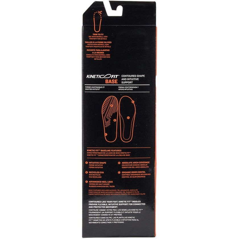 Merrell Men's Kinetic Fit Base Footbed Insoles, Wide Sizes