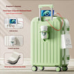 Multifunctional Smart Carry-On Suitcase with USB Port, Cup Holder & Spinner Wheels