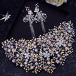 Luxury and Elegant Bridal Flower Rhinestone Headband Fashion Accessories set