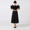 Fashion Heavy Industry Women's Three-dimensional Flower Design Dress