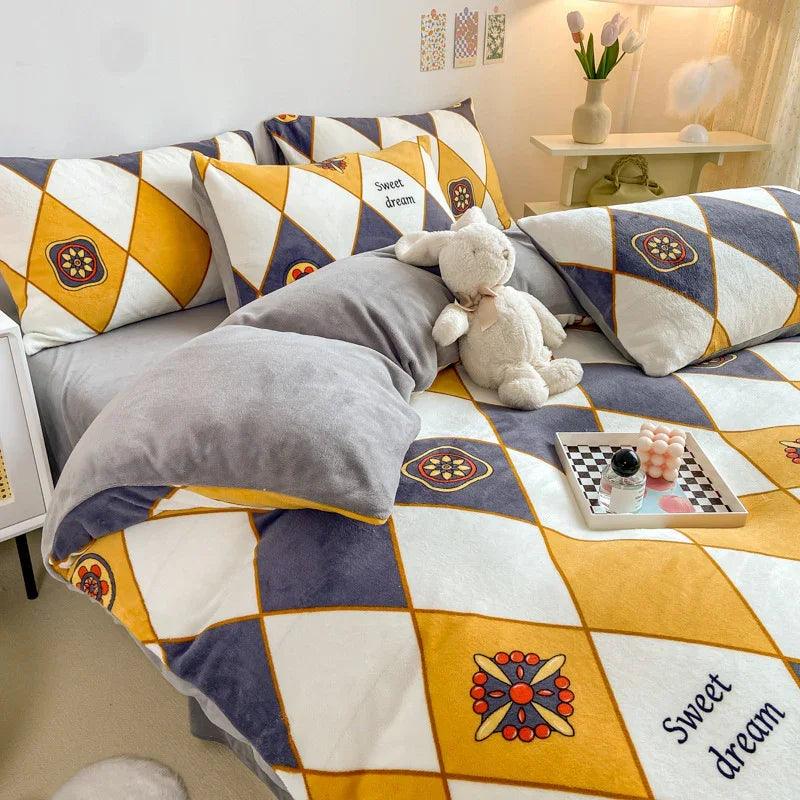 Fleece Sheets – Soft Milk Velvet Printed Bedding Sets for Winter