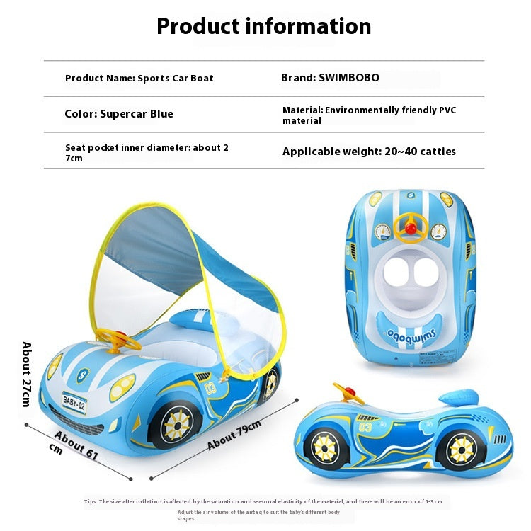 Kids Inflatable Car Steering Wheel Pool Float | Mini Pedestal Swimming Ring Canada