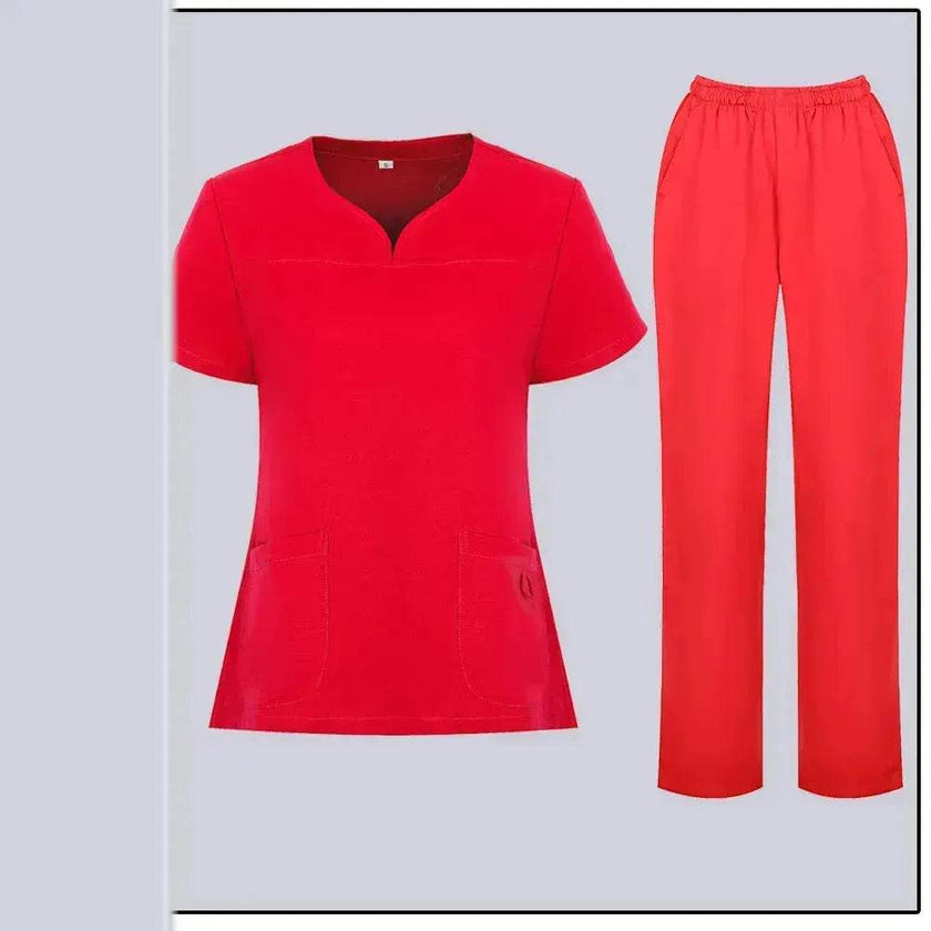 Women Nurse Uniform Female - Hospital Nurse Costume - V Neck Top Pants Set