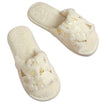 Christmas Plush Open Toe Furr Slippers for Women