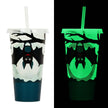 720ml Plastic Sippy Cup Halloween Luminous Straw Cup