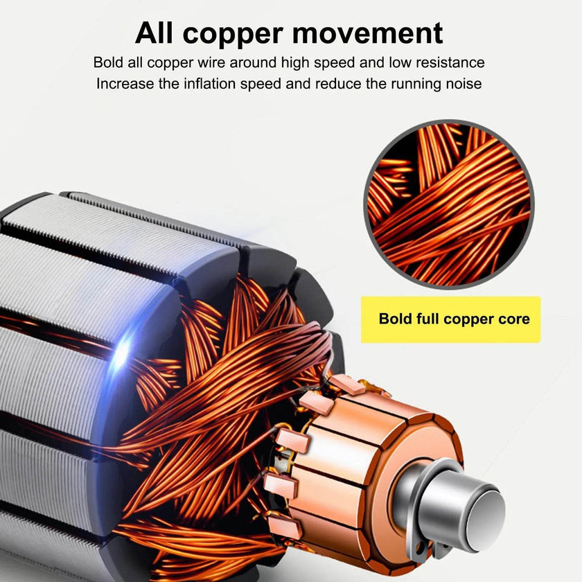 Portable High Power Metal Double Cylinder Car Tire Air compressor