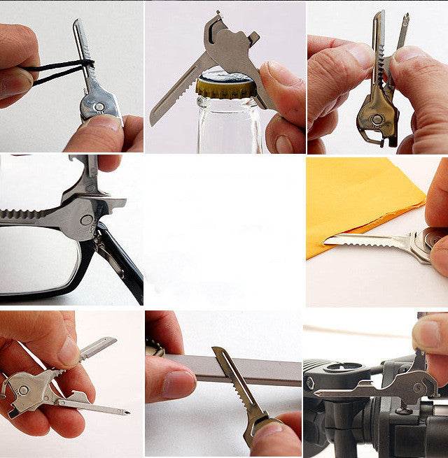 Multipurpose Keychain Key Survive Pocket Opener Shape - Mini Multi Gear